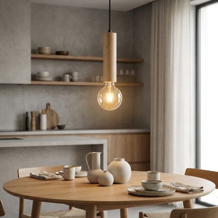 Ljuskrona med textilsladd TRONCO 1xE27/40W/230V