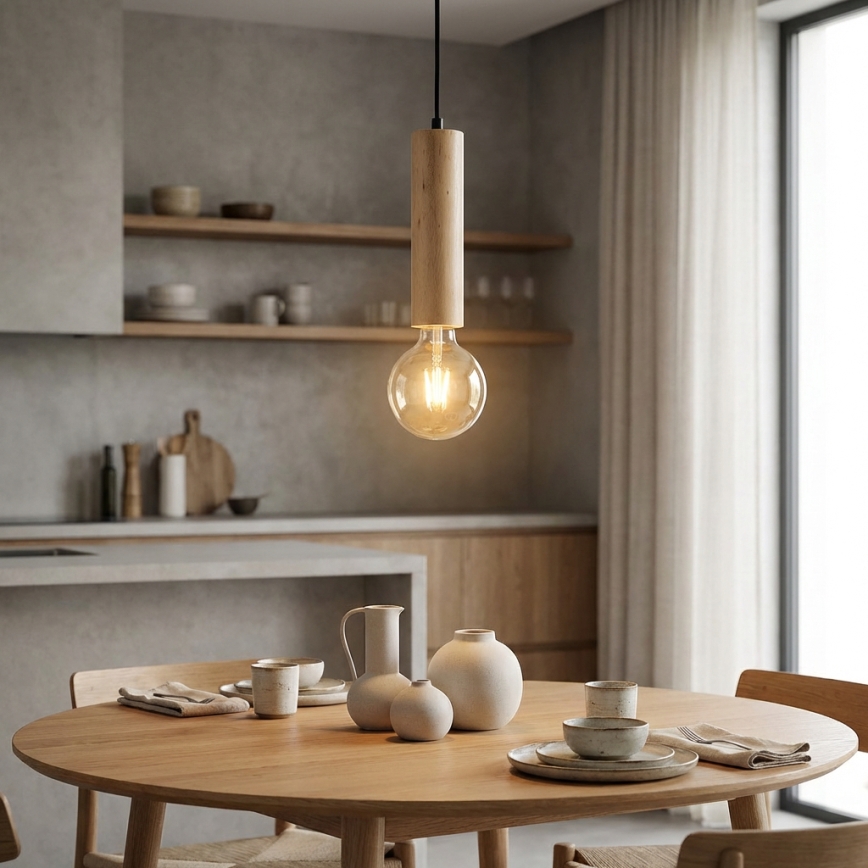 Ljuskrona med textilsladd TRONCO 1xE27/40W/230V