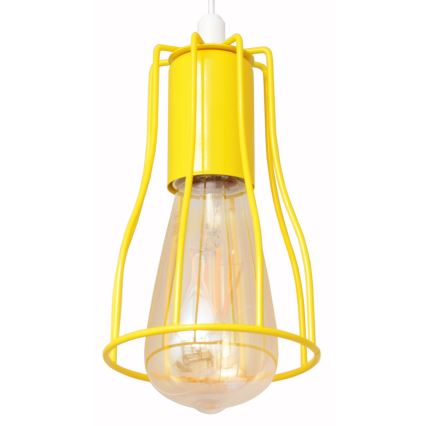 Ljuskrona med textilsladd TUBE 5xE27/20W/230V spindel