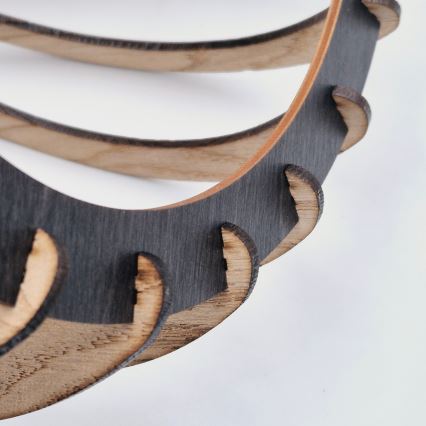 Ljuskrona med textilsladd TUCCI 3xE27/15W/230V ek/svart