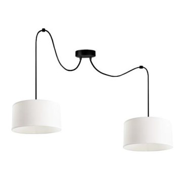 Ljuskrona med textilsladd TUZ 2xE27/60W/230V spindel