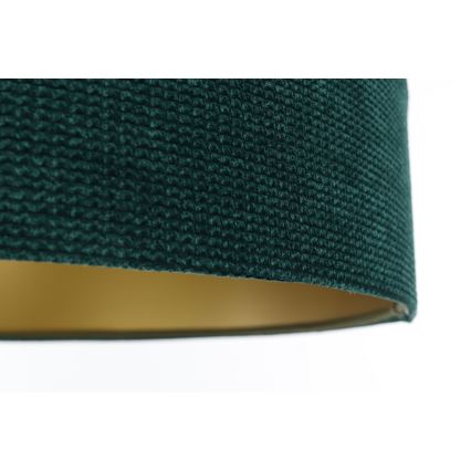 Ljuskrona med textilsladd TWIST 1xE27/60W/230V grön/guld