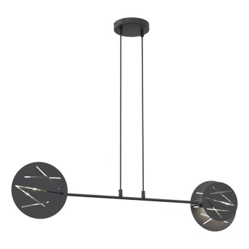 Ljuskrona med textilsladd XOTIC 2xE27/15W/230V svart