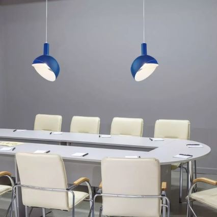 Ljusskrona med upphängningsrem  1xE14/60W/230V blå 