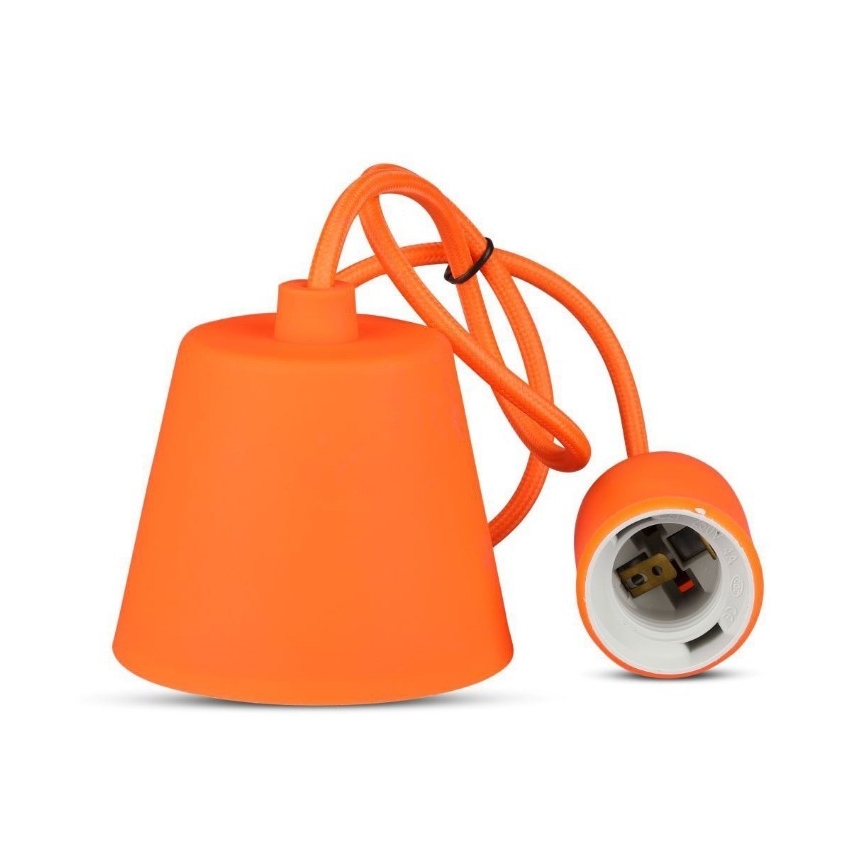 Ljusskrona med upphängningsrem  1xE27/60W/230V orange