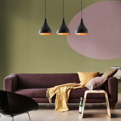 Ljusskrona med upphängningsrem  BERCESTE 3xE27/40W/230V