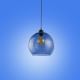 Ljusskrona med upphängningsrem  CUBUS 1xE27/60W/230V blå 