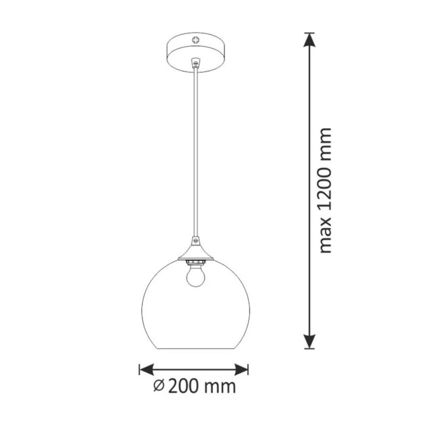 Ljusskrona med upphängningsrem  DAMAR 1xE27/20W/230V