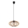 Ljuskrona med upphängningsrem EARTH 1xE27/60W/230V svart/beige