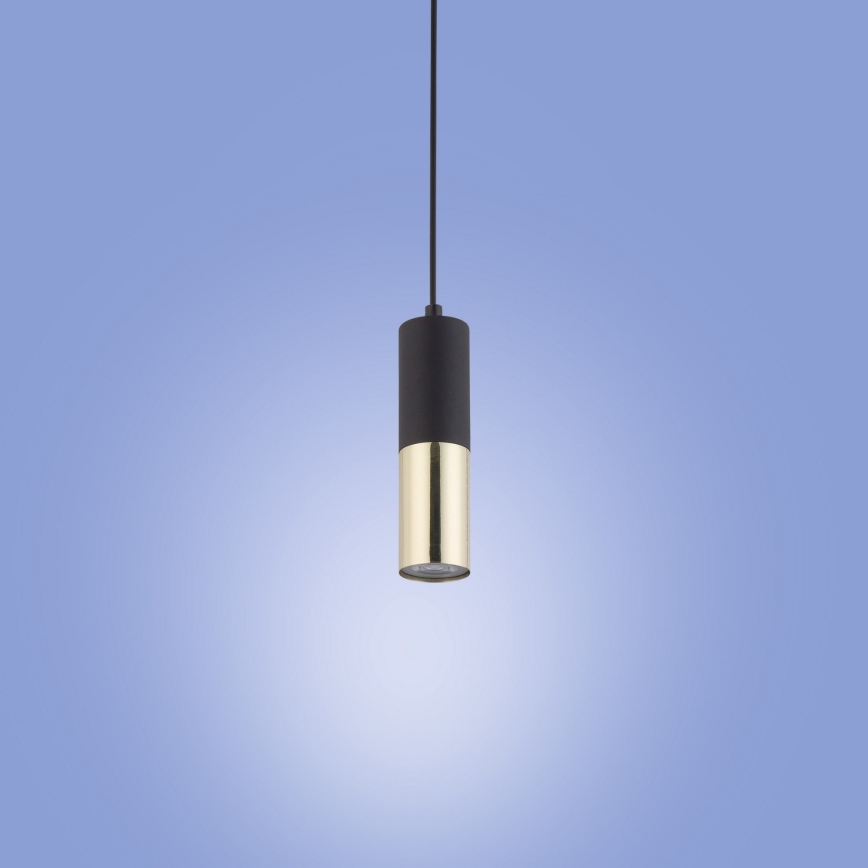 Ljusskrona med upphängningsrem  ELIT 1xGU10/10W/230V svart 