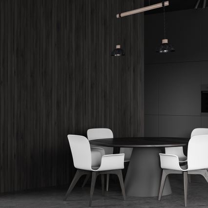 Ljusskrona med upphängningsrem  ERIK 2xE27/60W/230V brun /svart 