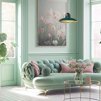 Ljusskrona med upphängningsrem  FELIX 1xE27/60W/230V grön