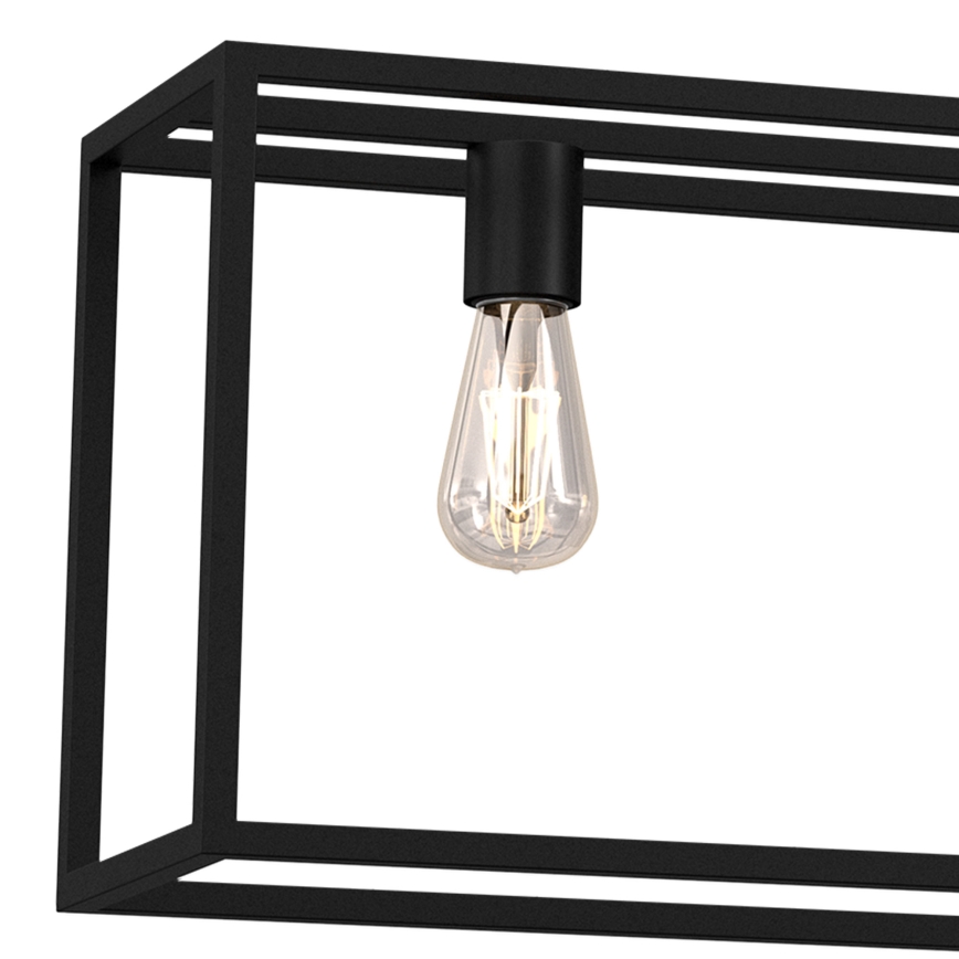 Ljuskrona med upphängningsrem FRAME 4xE27/60W/230V svart