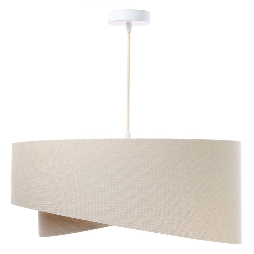 Ljusskrona med upphängningsrem  GALAXY 1xE27/60W/230V beige 