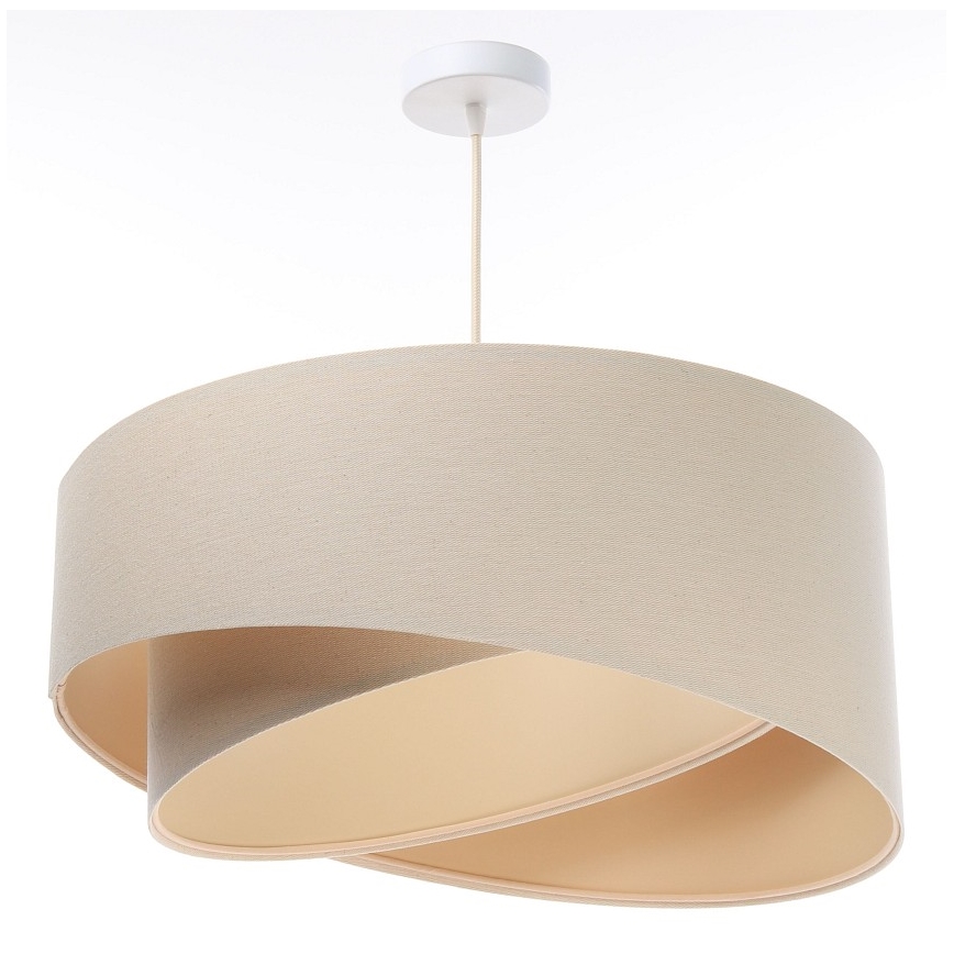 Ljusskrona med upphängningsrem  GALAXY 1xE27/60W/230V beige 