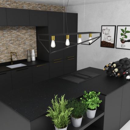 Ljuskrona med upphängningsrem GOTE 4xE27/60W/230V