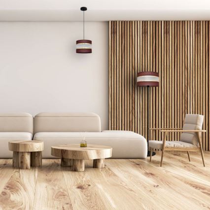 Ljuskrona med upphängningsrem HELEN 1xE27/15W/230V diameter 20 cm brun/svart/gyllene