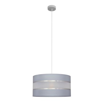 Ljuskrona med upphängningsrem HELEN 1xE27/15W/230V diameter 40 cm grå/silver