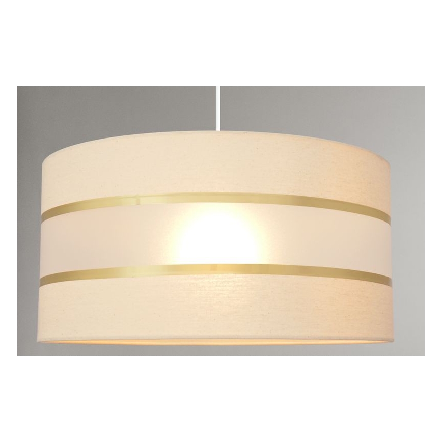 Ljuskrona med upphängningsrem HELEN 1xE27/15W/230V diameter 40 cm grädde/gyllene