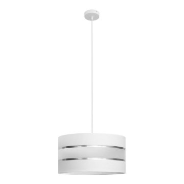 Ljuskrona med upphängningsrem HELEN 1xE27/15W/230V diameter 40 cm vit