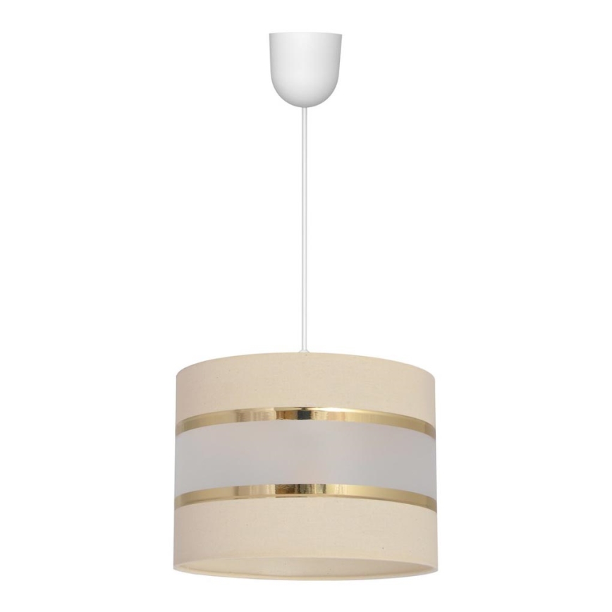 Ljuskrona med upphängningsrem  HELEN 1xE27/15W/230V grädde