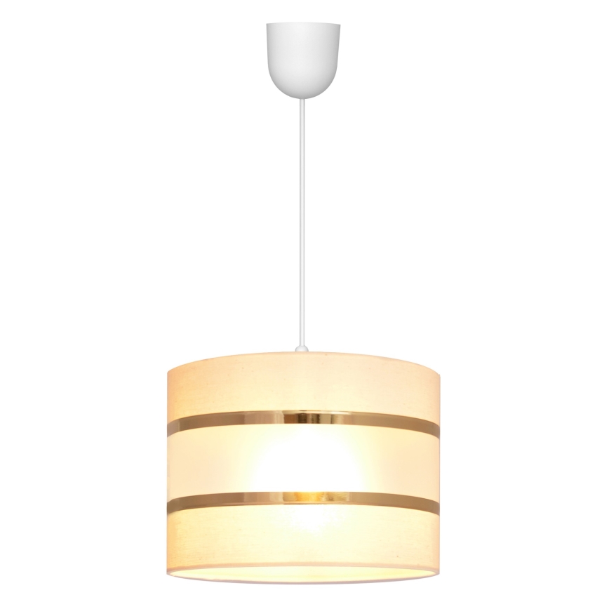 Ljuskrona med upphängningsrem  HELEN 1xE27/15W/230V grädde