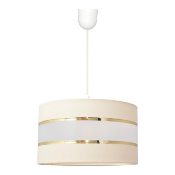 Ljuskrona med upphängningsrem  HELEN 1xE27/15W/230V grädde