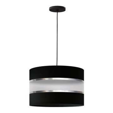 Ljuskrona med upphängningsrem  HELEN 1xE27/15W/230V svart 