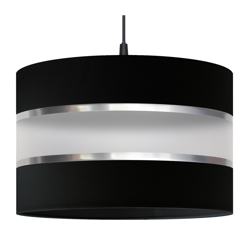 Ljuskrona med upphängningsrem  HELEN 1xE27/15W/230V svart 