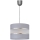 Ljuskrona med upphängningsrem HELEN 1xE27/60W/230V diameter 20 cm grå/silver