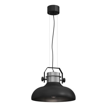 Ljuskrona med upphängningsrem HELSING 1xE27/60W/230V matt krom