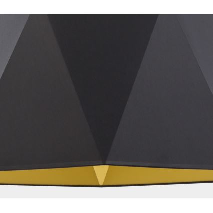 Ljusskrona med upphängningsrem  IVO 1xE27/25W/230V svart /gyllene 