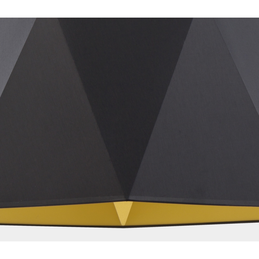 Ljusskrona med upphängningsrem  IVO 1xE27/25W/230V svart /gyllene 