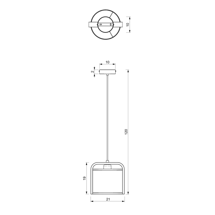 Ljuskrona med upphängningsrem JONKO 1xE27/60W/230V