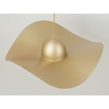 Ljuskrona med upphängningsrem KAPELLO 1xE27/60W/230V diameter 55 cm gyllene
