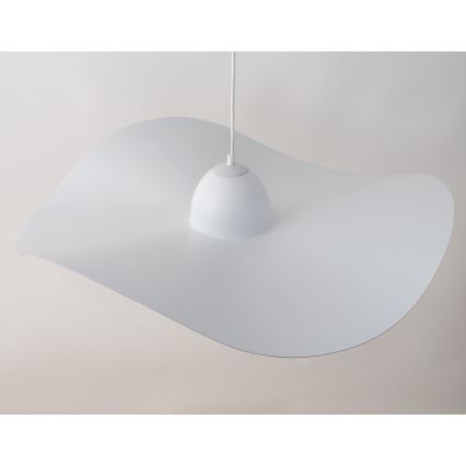 Ljuskrona med upphängningsrem KAPELLO 1xE27/60W/230V diameter 76 cm vit/gyllene