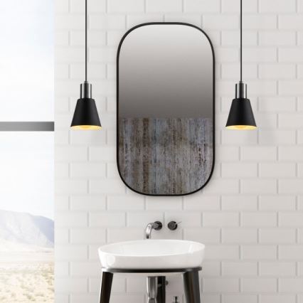 Ljusskrona med upphängningsrem  KEM 1xE27/40W/230V svart 