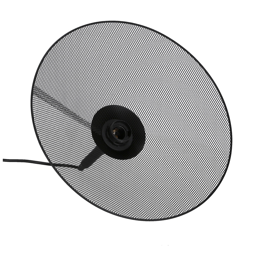 Ljuskrona med upphängningsrem KIRUNA 1xE27/40W/230V diameter 36 cm svart