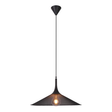 Ljuskrona med upphängningsrem KIRUNA 1xE27/40W/230V diameter 50 cm svart