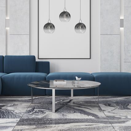 Ljuskrona med upphängningsrem MONTE 3xE27/60W/230V d. 20 cm matt krom