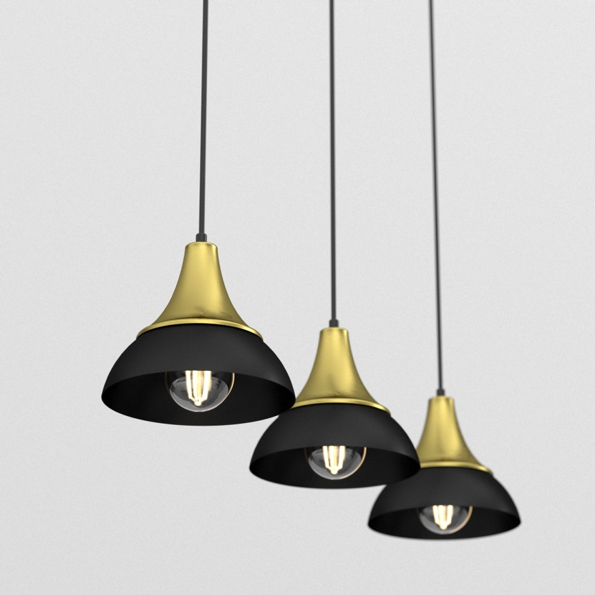 Ljuskrona med upphängningsrem NERGIS 3xE27/60W/230V