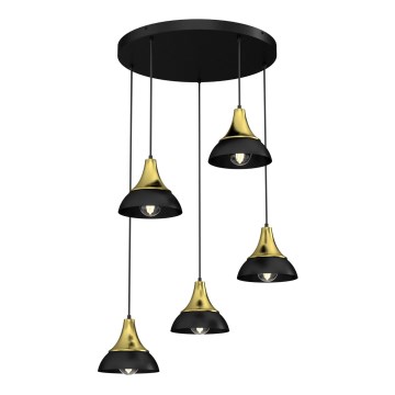 Ljuskrona med upphängningsrem NERGIS 5xE27/60W/230V