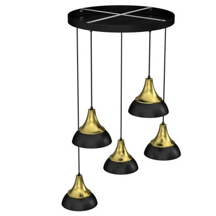 Ljuskrona med upphängningsrem NERGIS 5xE27/60W/230V