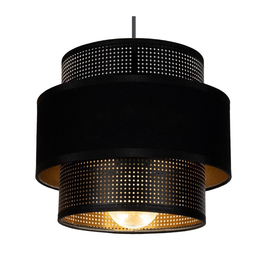 Ljuskrona med upphängningsrem NESS 2xE27/60W/230V svart