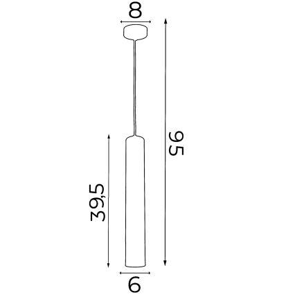 Ljuskrona med upphängningsrem NEST 1xGU10/8W/230V vit/skinande krom