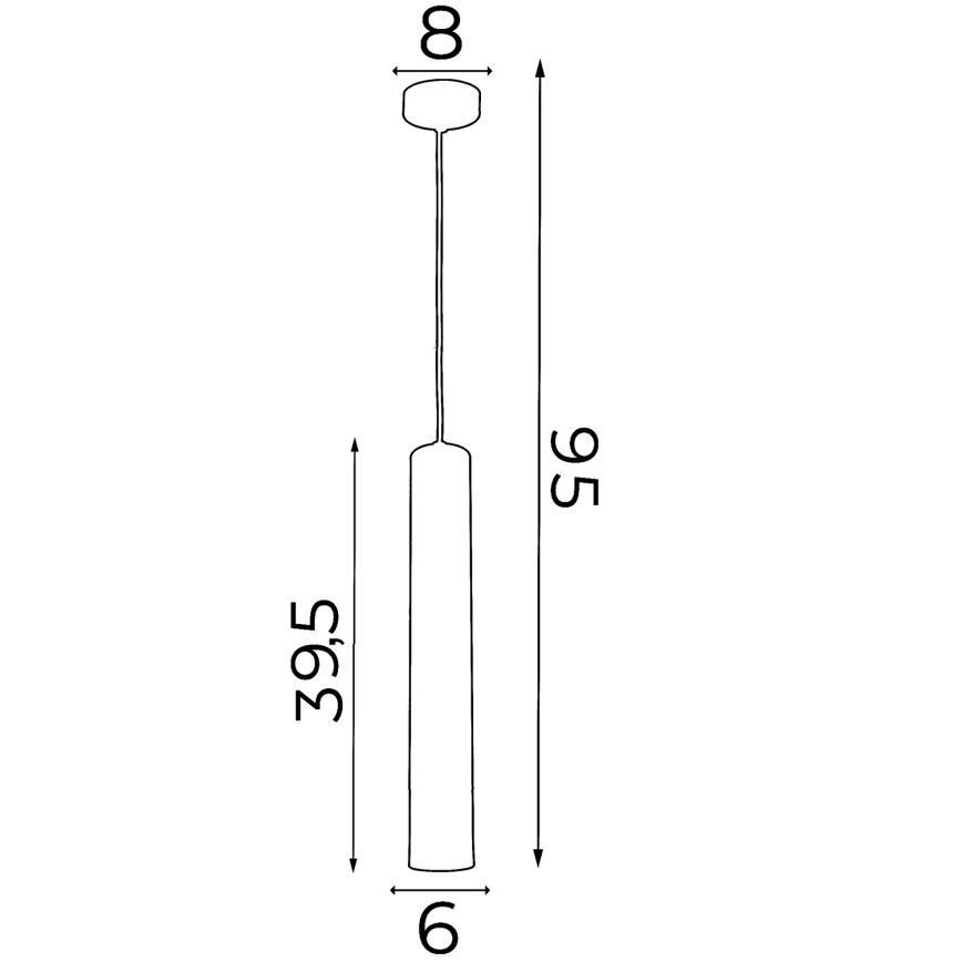 Ljuskrona med upphängningsrem NEST 1xGU10/8W/230V vit/skinande krom