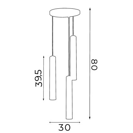 Ljuskrona med upphängningsrem NEST 3xGU10/8W/230V vit/skinande krom