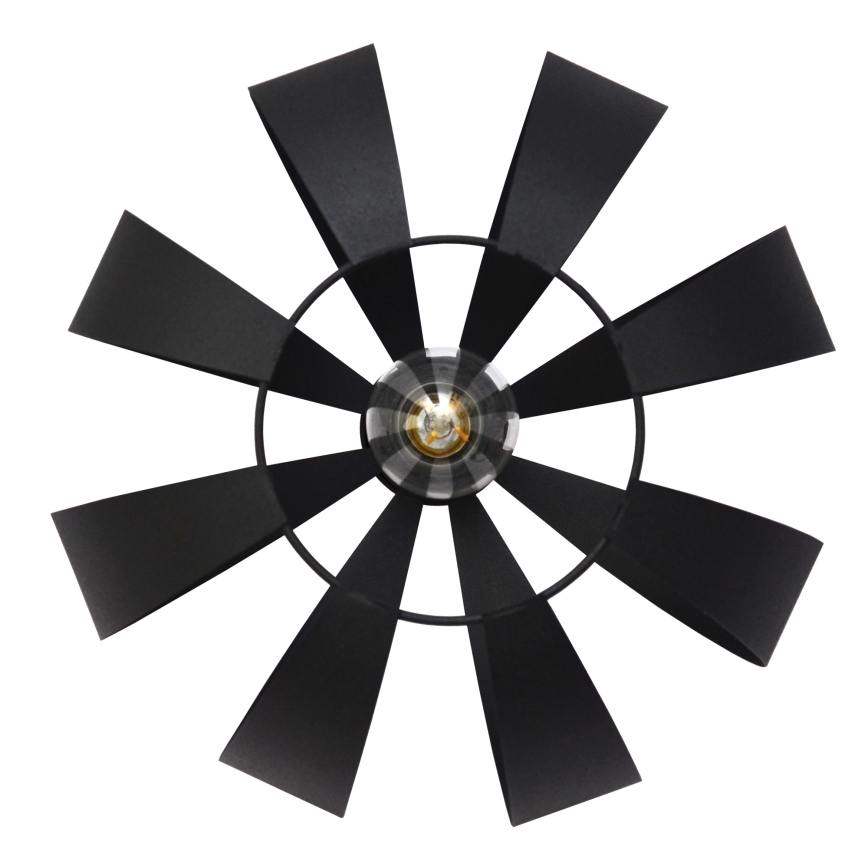 Ljuskrona med upphängningsrem NEWTON 1xE27/15W/230V svart