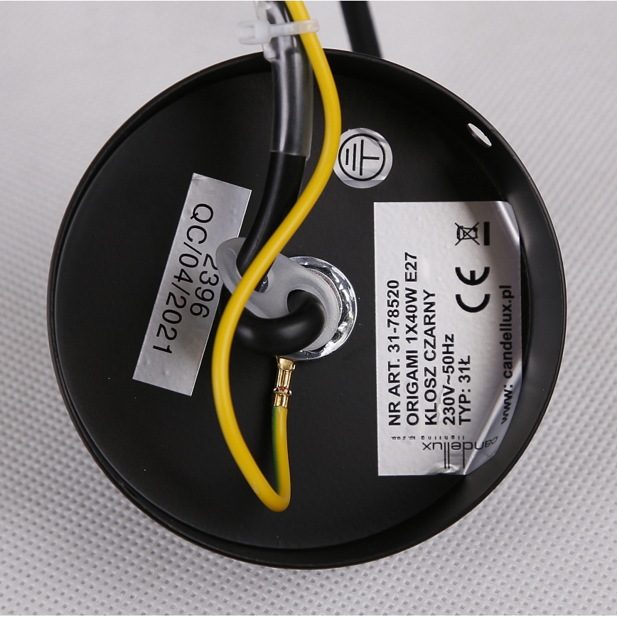 Ljusskrona med upphängningsrem  ORIGAMI 1xE27/40W/230V