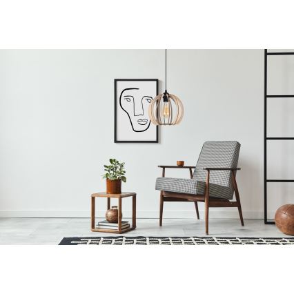 Ljuskrona med upphängningsrem  påRO 1xE27/60W/230V